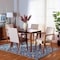 Baxton Studio Glenda Mid-Century Modern Greyish Beige Fabric and Walnut Brown Finished Wood 5-Piece Dining Set 187-7364-8959-Zoro - alternate 9